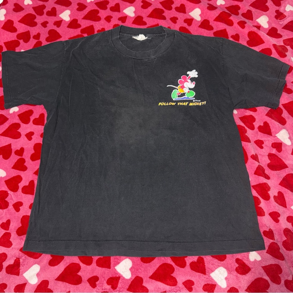 Mickey Mouse “Follow That Mickey” Vintage Black T-Shirt